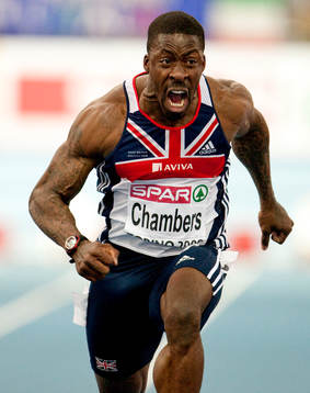 Dwain Chambers, Storbritannien, vann guld på 60m