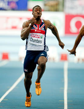 Dwain Chambers, Storbritannien, vann guld på 60m