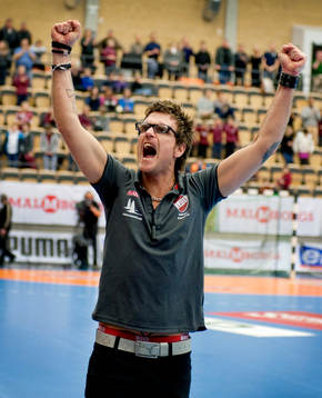 Johan Zanotti,  tränare jubel