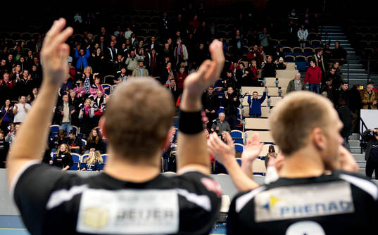 HK Malmö vann matchen och kom etta i Allsvenskan. Jubel