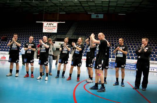 HK Malmö vann matchen och kom etta i Allsvenskan. Jubel