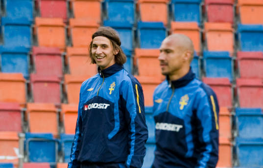 Zlatan Ibrahimovic och Henrik Larsson