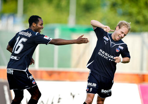 Rene Makondele och Erik Sundin, Helsingborg jubel