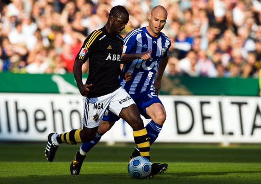 Dulee Johnson, AIK och Thomas Olsson, IFK Göteborg