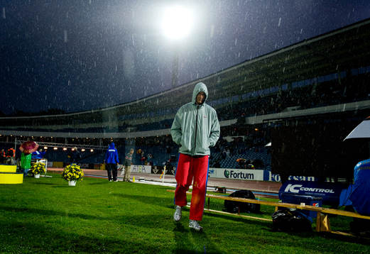 Christian Olsson hoppade tresteg på SM innan tävlingen