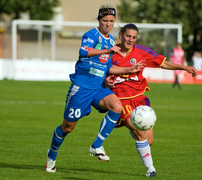 Fotboll, dam, UEFA, Women Champions League, Clujana -