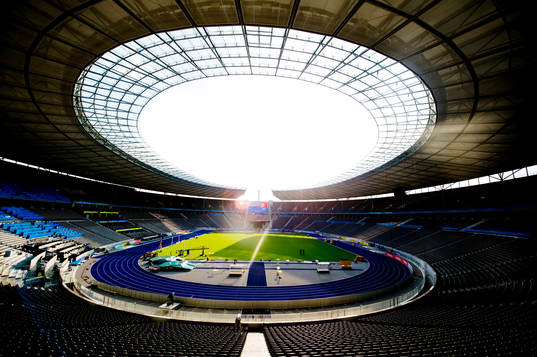 Friidrott, VM, Olympiastadion i Berlin. Arena, stadion,