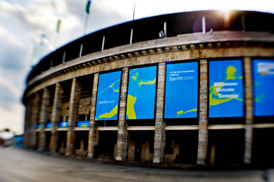 Friidrott, VM, Olympiastadion i Berlin. Exteriör, Arena,