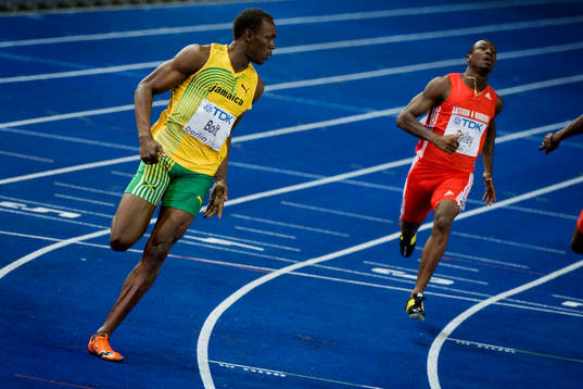 Usain Bolt, Jamaica slog nytt världsrekord och tittar mot