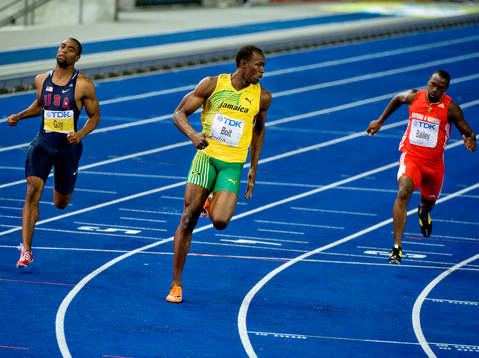 Usain Bolt, Jamaica slog nytt världsrekord