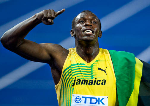 Usain Bolt, Jamaica slog nytt världsrekord