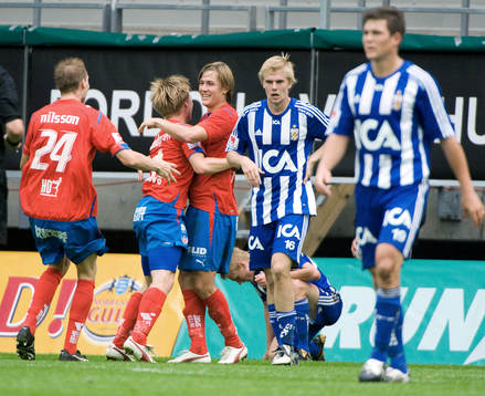 Helsingborg gör 2-2. Jubel. Depp IFK Göteborg
