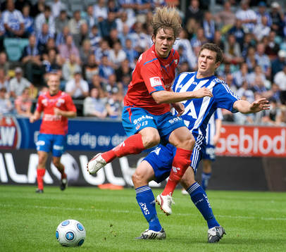 Olafur Skulason, Helsingborg. Hannes Stiller, IFK Göteborg