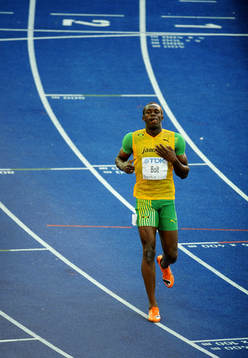 Usain Bolt, Jamaica vann lätt sitt lopp