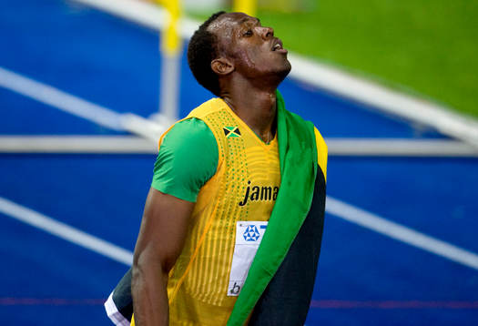 Usain Bolt, Jamaica slog världsrekord