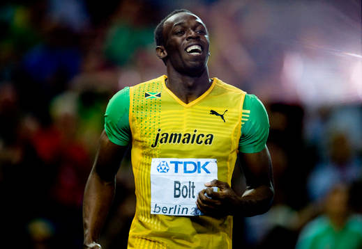 Usain Bolt, Jamaica slog världsrekord