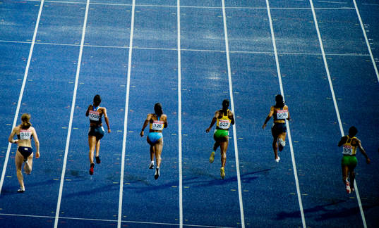 Alyson Felix, USA, (nr 986) vann guld
