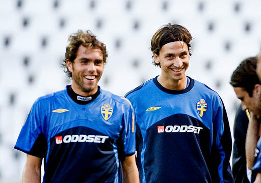 Johan Elmander och Zlatan Ibrahimovic