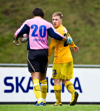 Marco Lindholm-Passanante, målvakt och Tobias Rosenlind,