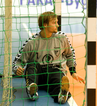 Daniel johansson, målvakt, nät, bur, mål, målvaktsbur
