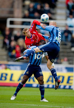 Andreas Drugge, Trelleborg med Prince Ikpe Ekong, och Toni