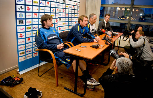 Mikael Nilsson och Kim Källström och Lars Lagerbäck,