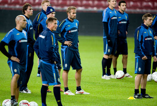 Sverige tränar på Parken