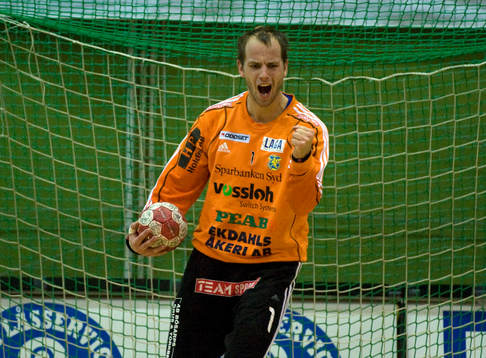 Målvakt Linus Bolin, jubel, triumf