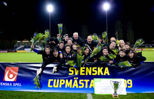 Svenska Cupmästare Linköping. Lagbild, jubel, glädje