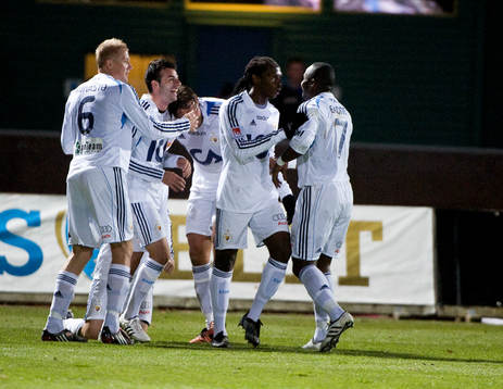 Hrvoje Milic, Djurgården, gör 1-0. Jubel