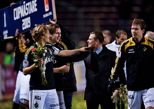 Daniel Tjernström och Mikael Stahre, tränare AIK