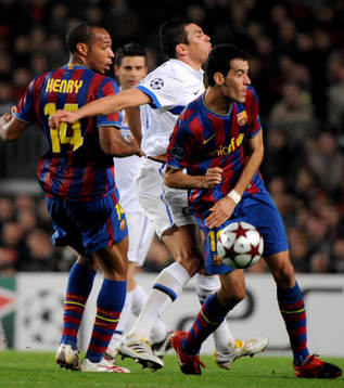 Thierry Henry och Sergo Busquets, Barcelona och Lucio, Inter