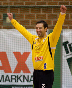Målvakt Jesper Larsson, jubel