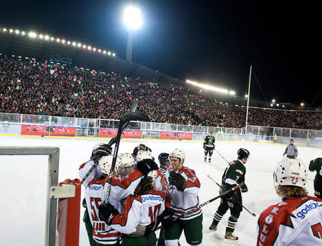 Jubel Frölunda, Fredrik Pettersson. Christian Bäckman