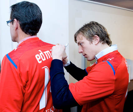 Erik Edman, Helsingborg och Bengt Persson, VD, Ekeby