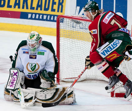 Robin Rahm, målvakt, Färjestad och Tomi Kallio, Frölunda