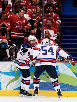 Chris Drury och Bobby Ryan, USA (Jubel)