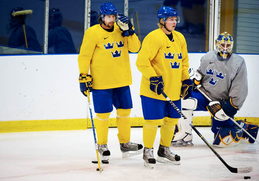 Peter Forsberg, Nicklas Bäckström och Jonas Gustavsson,