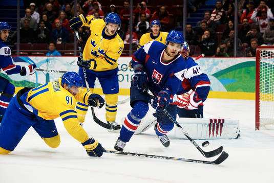 Loui Eriksson, Sverige, och Andrej Sekera, Slovakien