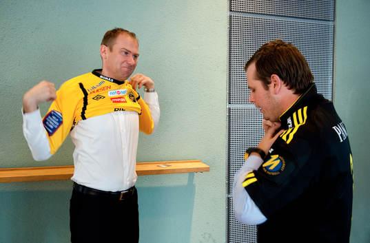 Magnus Haglund, tränare, Elfsborg och Mikael Stahre,