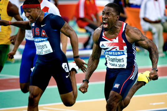 Dwain Chambers, Storbritanien vinner guld