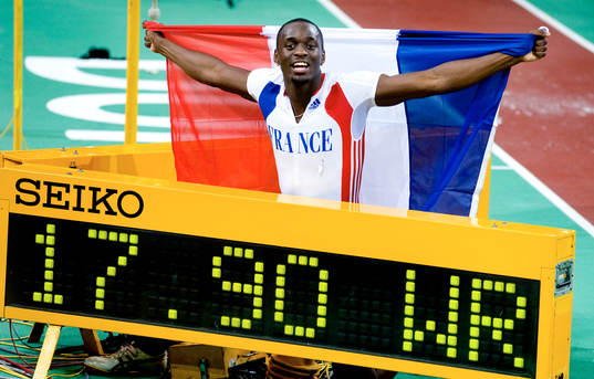 . Teddy Tamgho, Frankrike. 17.90 m (Inomhus världsrekord)