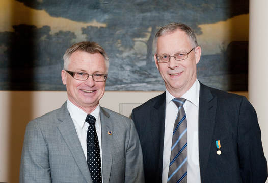 Roland Andersson och Lars Largerbäck, f.d. förbundskapten