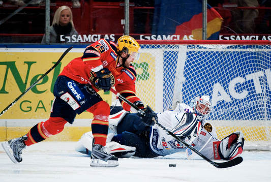 Fredrik Norrena, målvakt, Linköping och Jimmie Ölvestad,
