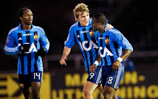 Johan Oremo och Prince Ikpe Ekong, Djurgården, jubel