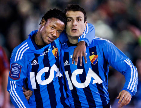 Kennedy Igboananike och Sharbel Touma, Djurgården, kramar