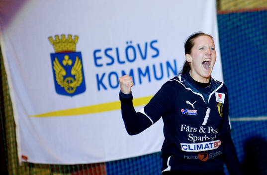 Johanna Natanaelsson, Eslövs målvakt. Jubel