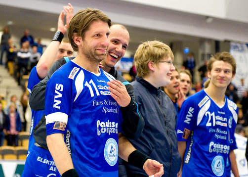 Tomas Axnér, H43 tog farväl av handbollen och hyllades