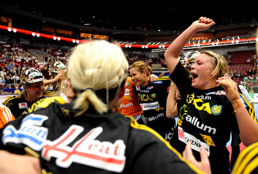 Isabelle Gulldén jubel, glädje. Svenska Mästare, SM-guld