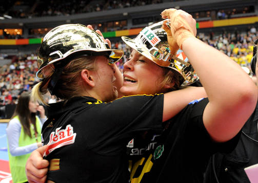 Isabelle Gulldén jubel, glädje. Svenska Mästare, SM-guld